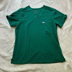 Figs Hunter Green Catarina Scrub Top